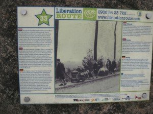Routes and memoy-boards of the 2nd World war, among others at Groesbeek