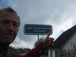 Eindelijk binnen de gemeente Frederikshavn vanwaar het veer vertrekt naar Oslo, Noorwegen